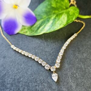 NWT Nadri RSVP CZ Crystal 18k Gold Plated Necklace